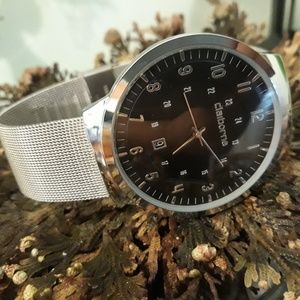 Liz Claiborne Silver  unisex watch